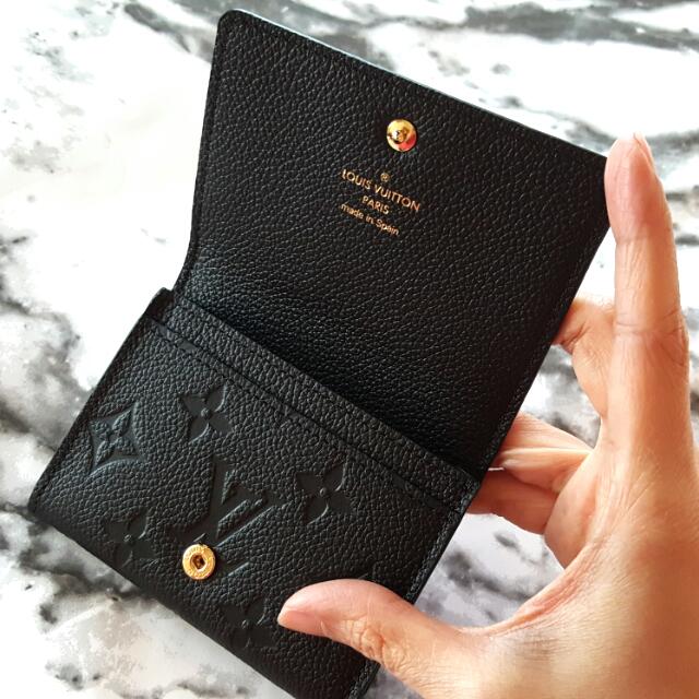 BNIB Louis Vuitton LV Empreinte Noir Black Leather Business Card