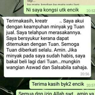 👍 Positive Customer Feedback After
👍 Using Minyak Kasturi Khalifah™ 