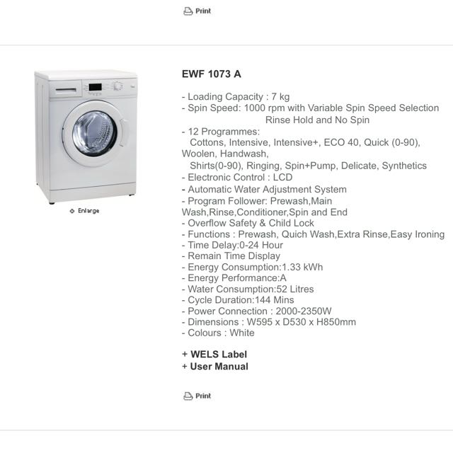 Elba Front Load Washing Machine Home Appliances On Carousell