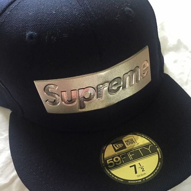supreme metallic box logo