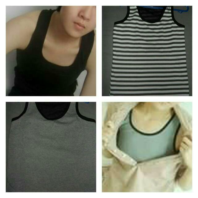 Singlet Binders (Category: Sleeveless) located in Singapore. Submitted by hellomarie5116 (Listing ID 48237118, Image 3). Description: **brand new, ready stock in singapore** ☆colours available: 1) charcoal & white stripes 2) gray with black linning ☆sizes available: -medium size only. *photo 4 shows the measurement chart. **pls read below or bio before c.t.b. *Brand new, ready stock. *NO trade. *NO bargain/ low ball. *NO refund/ exchange. *NO mee