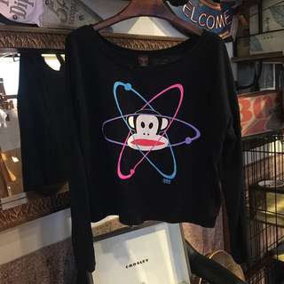 全新正品 Paul Frank 宇宙行星長袖黑色Julius