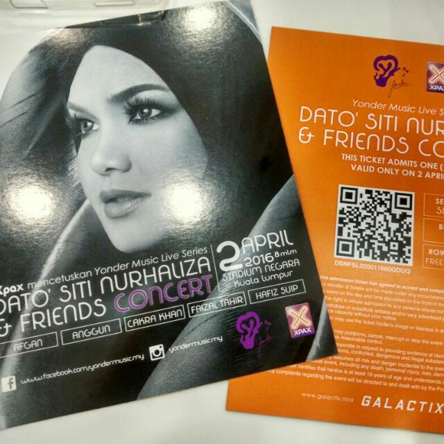Dato Siti Nurhaliza Friends Concert Silvwr Ticket Tickets Vouchers On Carousell