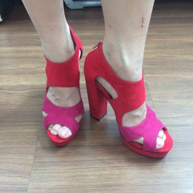 NEW Christian Louboutin EVER 100 Glitter Mini Red Heels Pumps Shoes  Slingback 38 | eBay