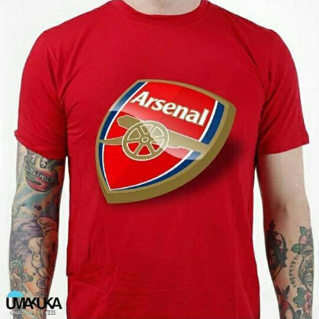 Kaos 3d Umakuka Logo Arsenal Fesyen Pria Pakaian Atasan Di Carousell