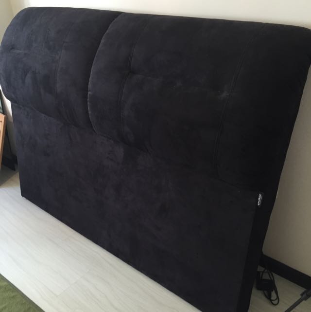 King Koil Black Velvet Headboard, Furniture & Home Living, Furniture