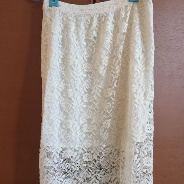 Abercrombie Fitch Lace Half Transparent Skirt Women S Fashion On