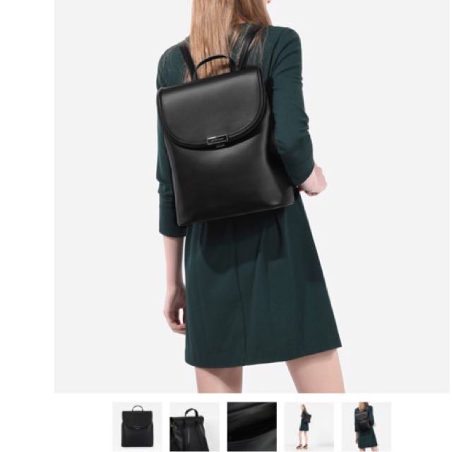 charles and keith backpack brown