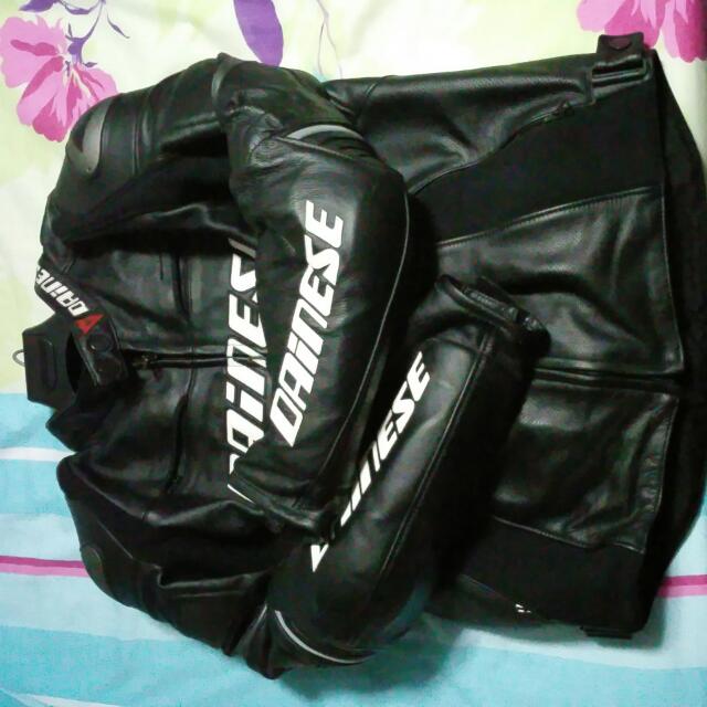 Dainese Leather Riding Jacket Size 52 G Racing D1 P Sports