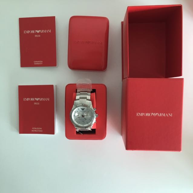 EMPORIO ARMANI Chronograph Watch AR0534, Men's Fashion, Watches ...