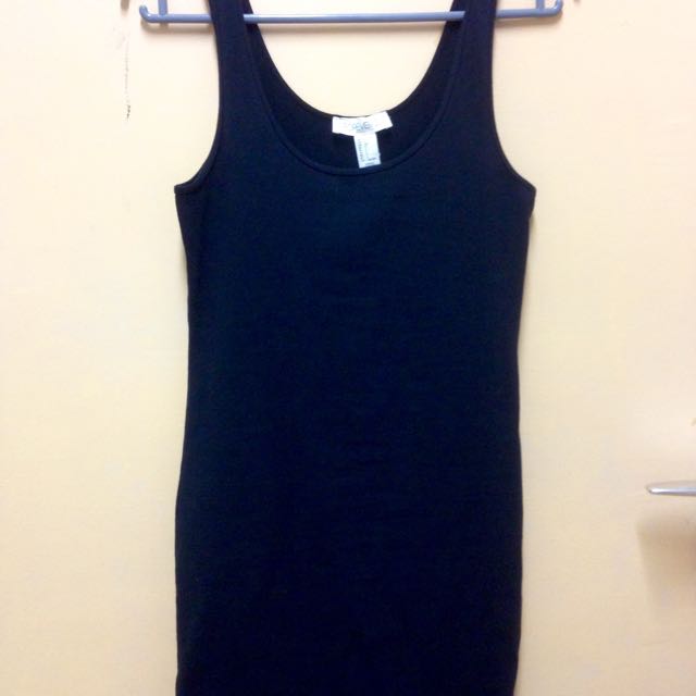 Forever 21 Black Tank Dress Small Body Con Dress Women S Fashion Tops Sleeveless On Carousell