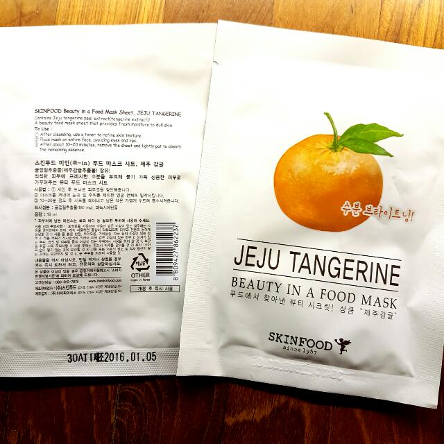 SkinFood Jeju Tangerine Mask, Beauty & Personal Care, Face, Face Care