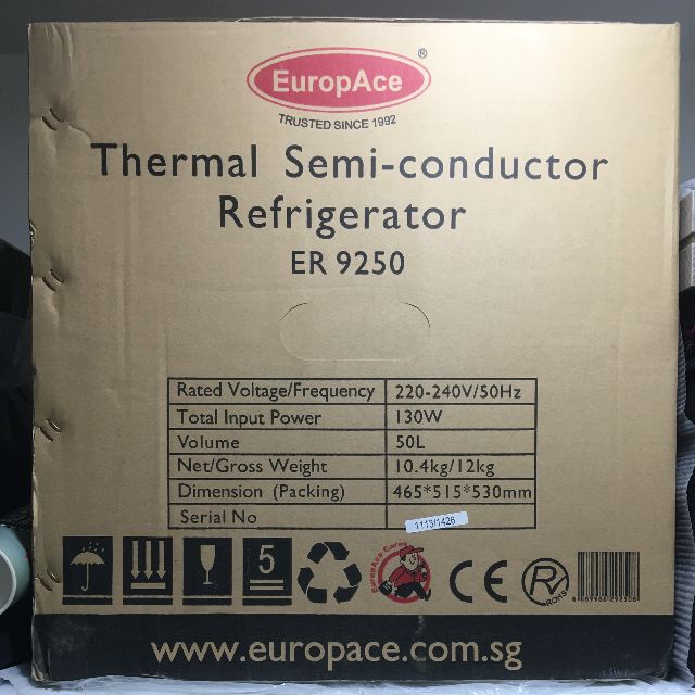 Brand New! EuropAce ER 9250 Bar Fridge (50L), TV & Home Appliances