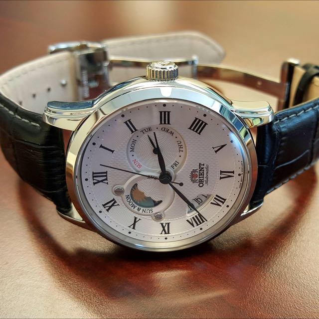 Orient automatic sun and moon best sale collection fet0t002s0 et0t002s men's watch