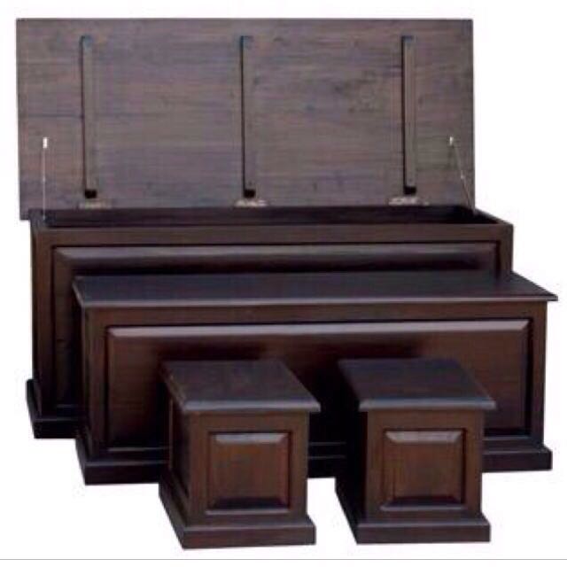 Teak wood Furniture Singapore Large Blanket Box, Furniture on Carousell
