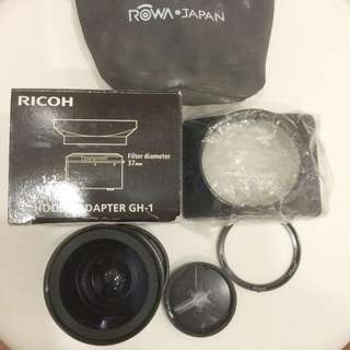 Ricoh Hood＆adapter GH-1套筒+遮光罩
