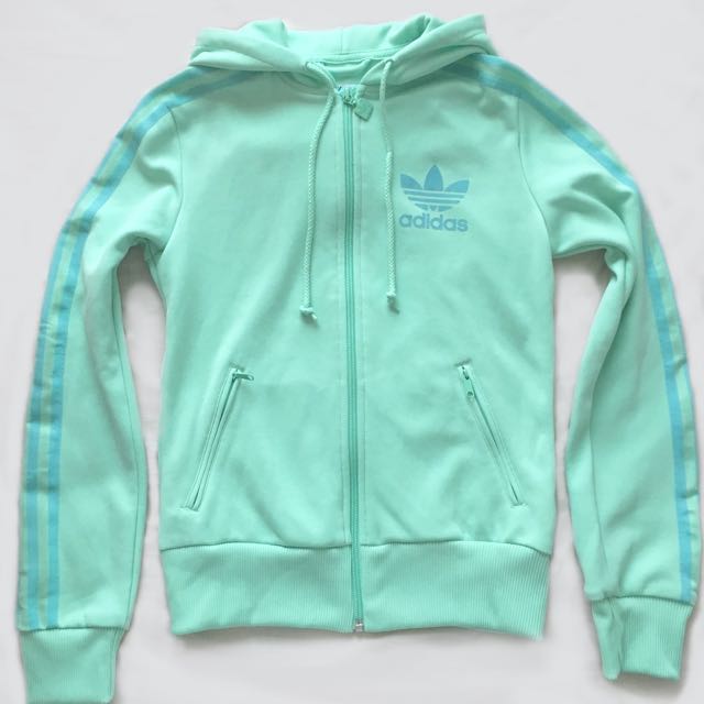 adidas green zip up hoodie
