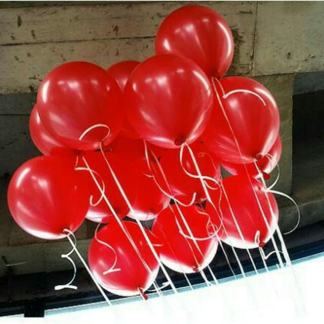 Balon Metalik Red 12 Serba Serbi Di Carousell