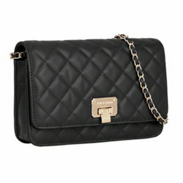 charles & keith quilted clutch