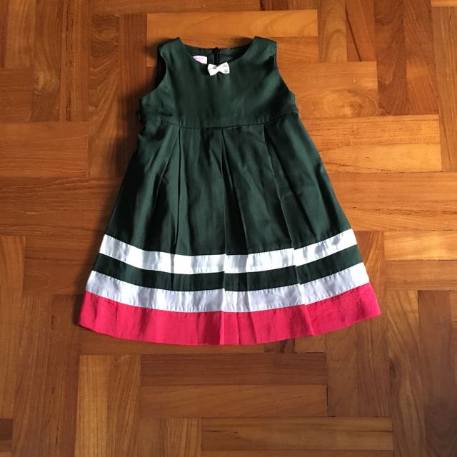 dark green baby dress