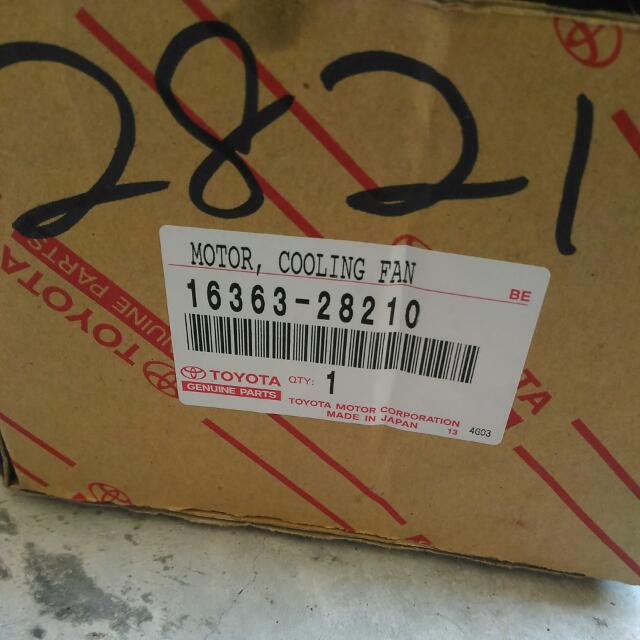 Radiator FAN MOTOR Toyota Wish, Car Accessories on Carousell