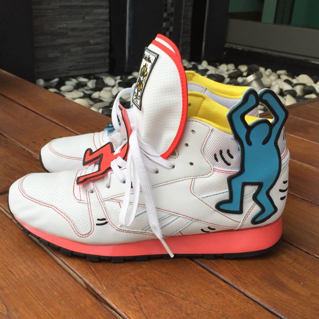 reebok cl lthr mid lux keith haring