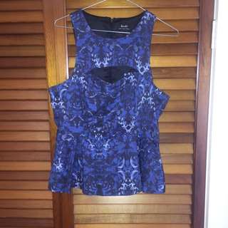 Bardot Peplum Size 14