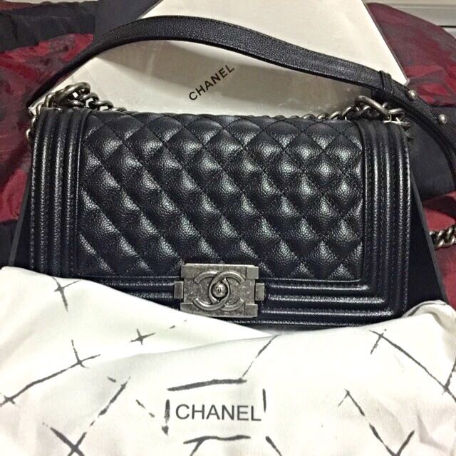 Chanel Leboy Caviar Silver Hardware Medium Women s Fashion