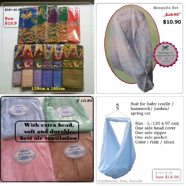 cradle mosquito net with zip