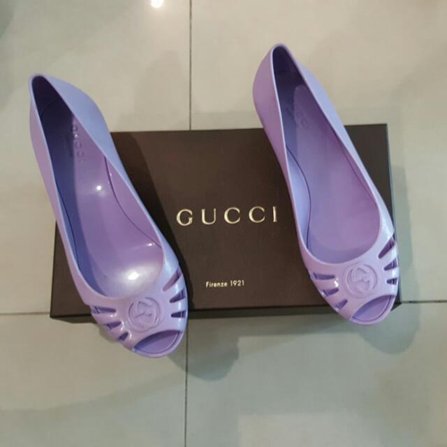 Gucci Rubber Lilac Hint Jelly Shoes 