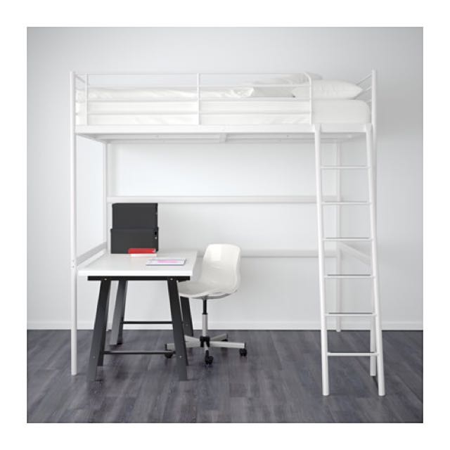 IKEA bunk bed (queen size), Furniture & Home Living, Furniture, Bed
