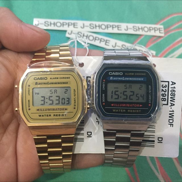 Casio a168wa clearance gold