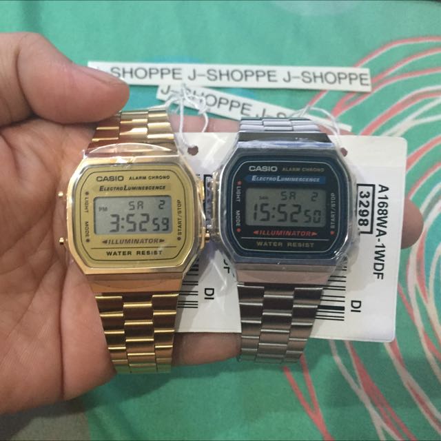 casio a168wa gold