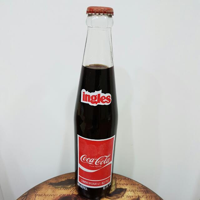 10 OZ COCA COLA COMMEMORATIVE BOTTLE - 1985 INGLES 100TH STORE OPENING