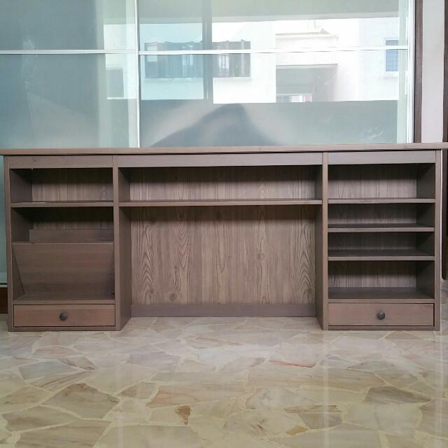 Ikea Hemnes Desk Add On Unit Gray Brown Furniture On Carousell