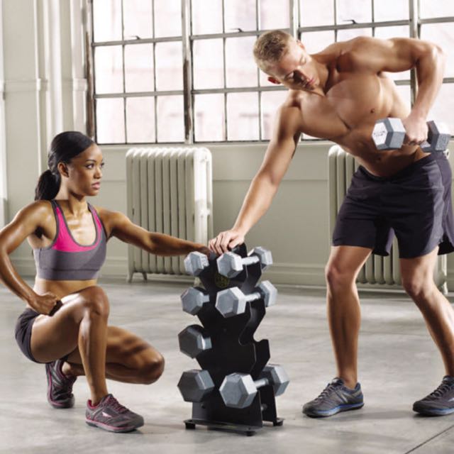 Golds gym dumbbell hotsell rack