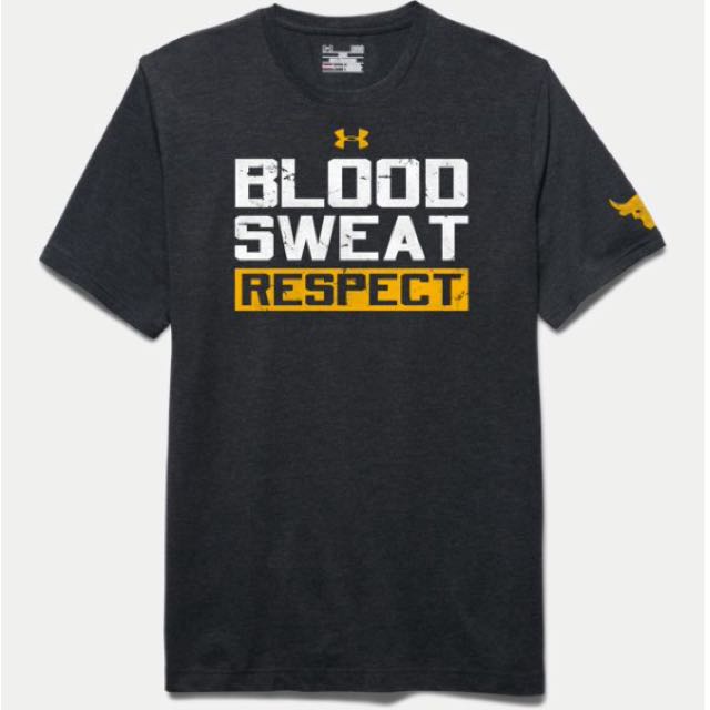 the rock under armour blood sweat respect