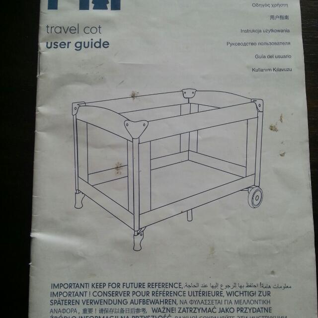 Pre loved Mothercare Travel Cot, Babies & Kids, Baby Nursery & Kids Furniture, Cots & Cribs on