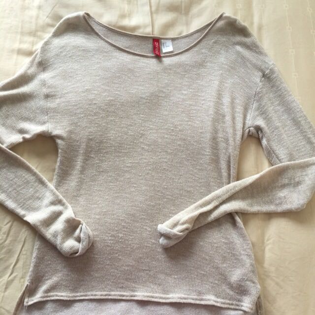 thin cream sweater