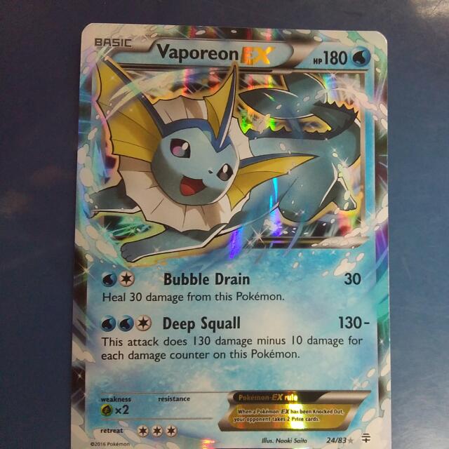 Pokemon Tcg Vaporeon Ex Ultra Rare Toys Games On Carousell