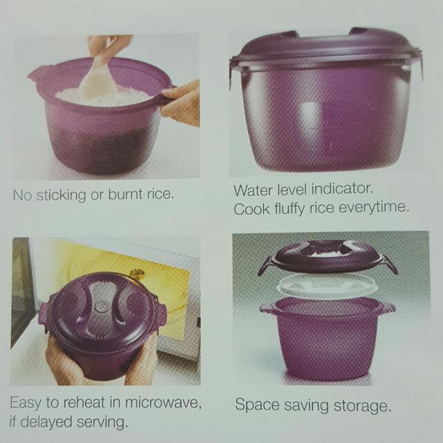 Tupperware Microwaveable Rice Cooker, TV & Home Appliances, Kitchen