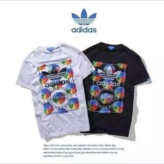 Adidas 三葉草 幻燈片配色短袖