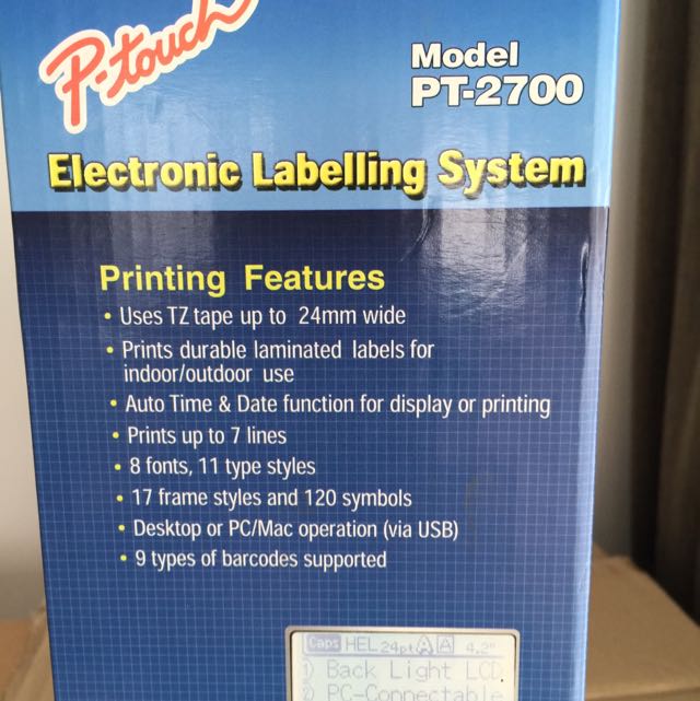 Brother Electronic Labelling System PT 2700, Computers & Tech, Parts