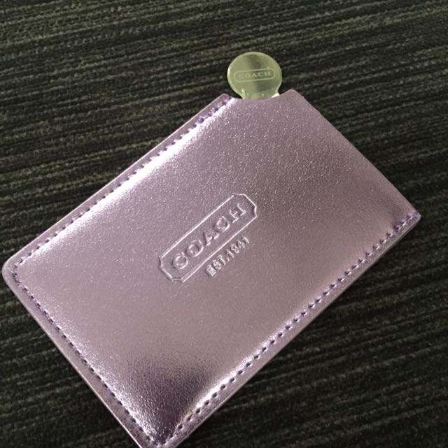 Coach Card Holder With Mirror Purple Women S Fashion Bags Wallets Wallets Card Holders On Carousell