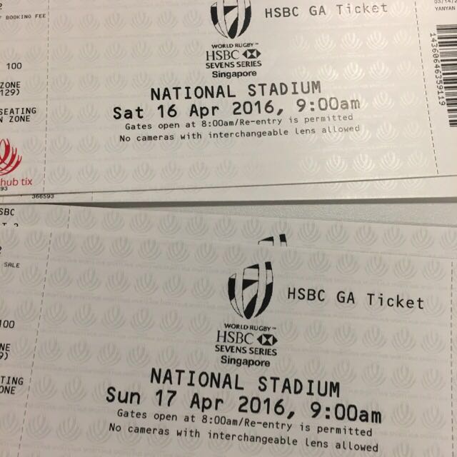 HSBC Rugby Sevens Ticket, Tickets & Vouchers, Event Tickets on Carousell
