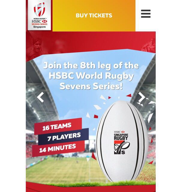 HSBC Rugby Sevens Ticket, Tickets & Vouchers, Event Tickets on Carousell