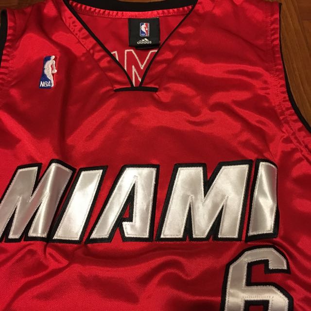 LeBron James Signed Miami Heat Authentic Adidas Red Alternate