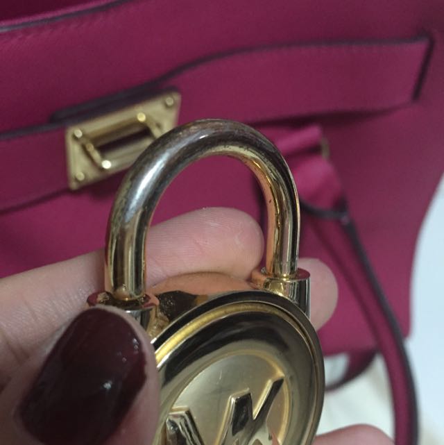 Michael Kors MK Hamilton E W Satchel Zinnia pink Women s Fashion