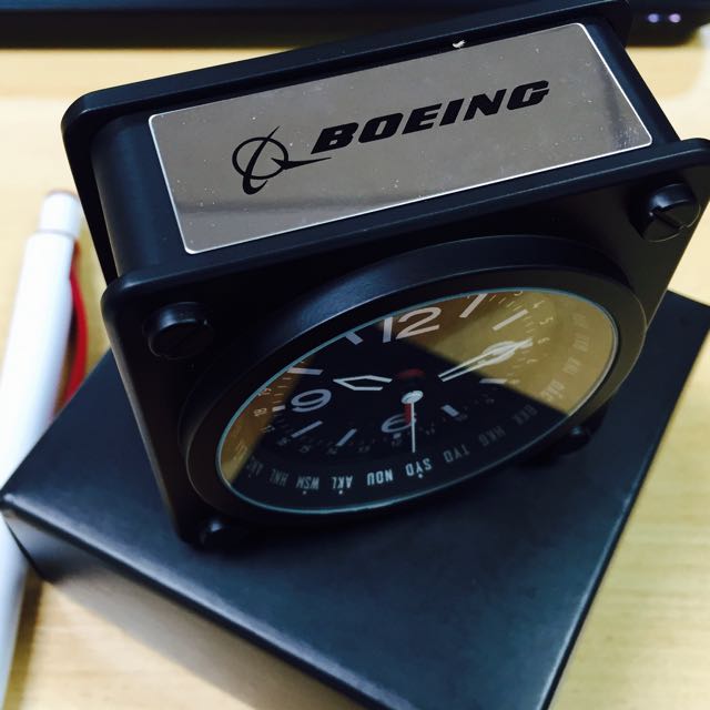 Boeing World Time Analog Alarm Clock, Furniture & Home Living, Home