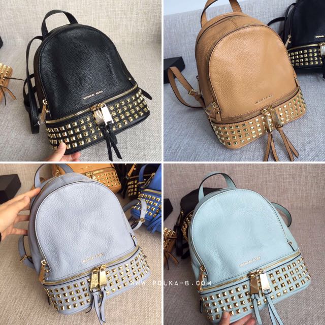 michael kors small studded backpack